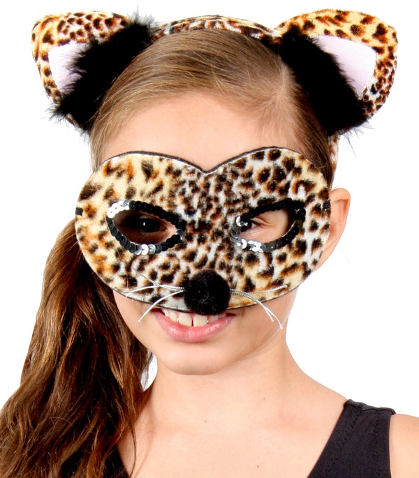 Animal Headband & Mask Set - Leopard